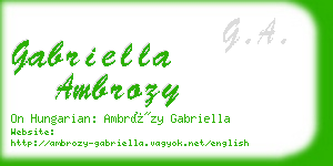 gabriella ambrozy business card